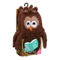 thumbnail image 1 of MeMoi Women's Owl Embellished Plush Crew Socks - Womens - Female, One Size, Dark Brown, 1 of 5