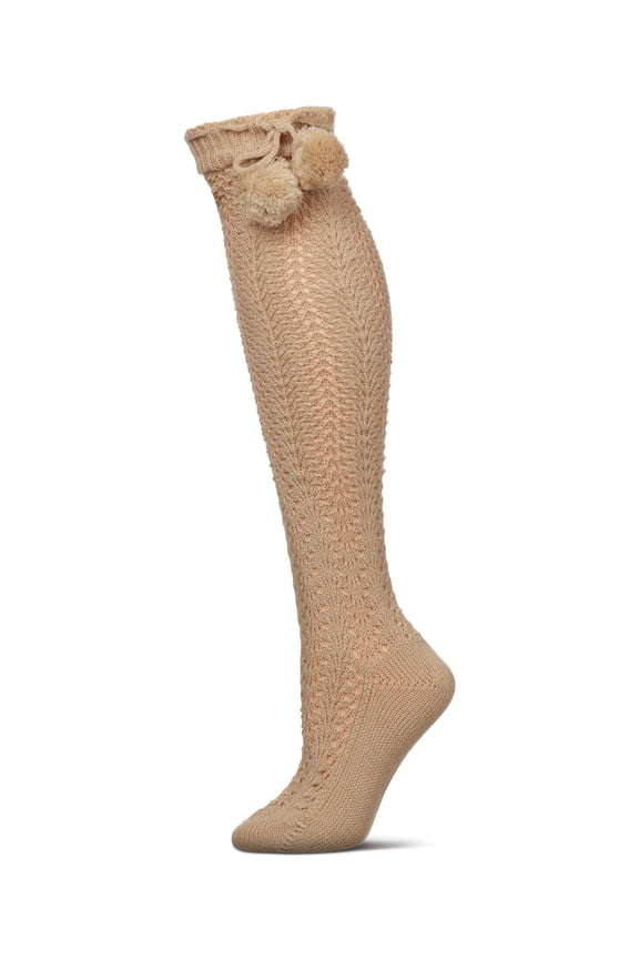 Women's Pointelle Class Over The Knee Home Socks - Womens - Female, One Size, Ivory