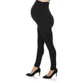 thumbnail image 1 of MeMoi Women's Maternity Rayon-Blend Ponte Comfort-Stretch Support Leggings, Large, Black, 1 of 7