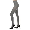 thumbnail image 1 of MeMoi Women's Priority Rib Grey Opaque Tights - Womens - Female, Q1/Q2, Gargoyle Gray, 1 of 6
