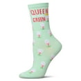 thumbnail image 1 of MeMoi Women's Queen Of The Green Rayon From Bamboo Crew Socks - Womens - Female, 9-11, Mint, 1 of 3