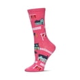 thumbnail image 1 of MeMoi Women's Realtor Bamboo Crew Socks - Womens - Female, 9-11, Hot Pink, 1 of 2