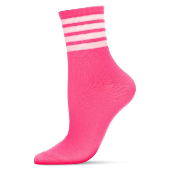 MeMoi Women's Ring Quartet Cotton Blend Bold Neon Crew Soc - Mens - Male