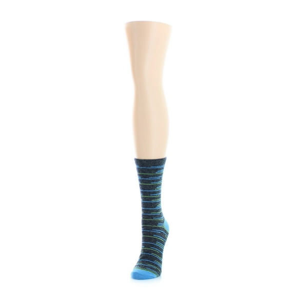 MeMoi Women's Scattered Stripes Merino Wool Crew Socks - Womens - Female, One Size, Black