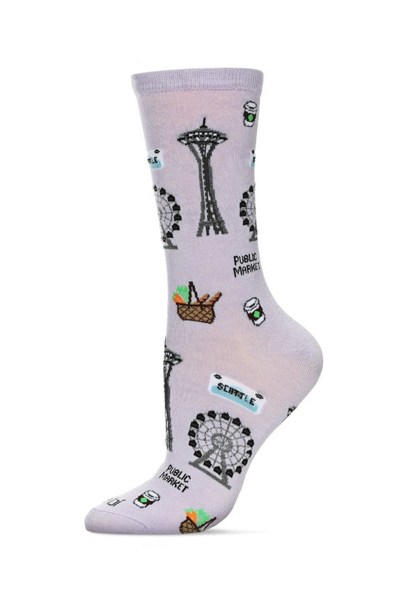 Women's Seattle Bamboo Crew Socks - Womens - Female, 9-11, Lavender