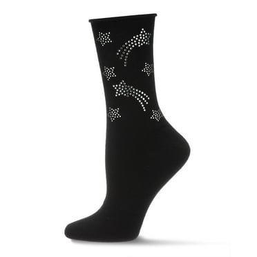 MeMoi Women's Shooting Star Fashion Cotton Blend Crew Sock - Womens - Female