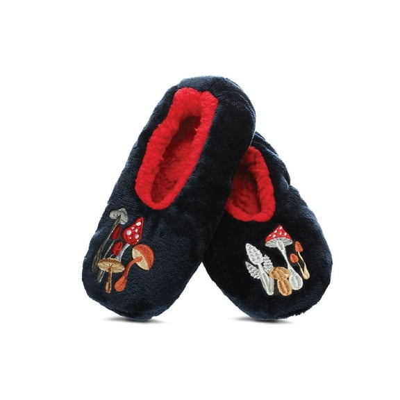 MeMoi Women's Shrooms Sherpa Lined Slippers - Womens - Female (S-M, Navy)