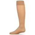 thumbnail image 1 of MeMoi Women's Silky Semi-Sheer 30-Denier Fashion Knee Highs - Womens - Female, Q, Nude, 1 of 6