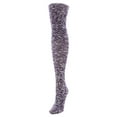 thumbnail image 1 of MeMoi Women's Slub Cable Knit Over The Knee Socks - Womens - Female, One Size, Black, 1 of 4