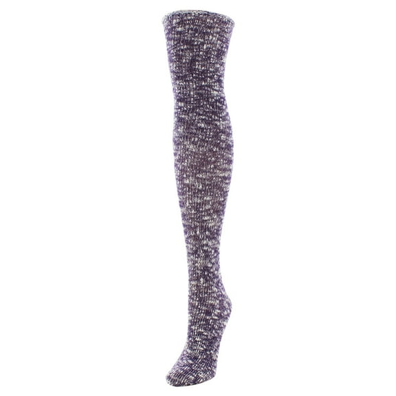 MeMoi Women's Slub Cable Knit Over The Knee Socks - Womens - Female, One Size, Beige