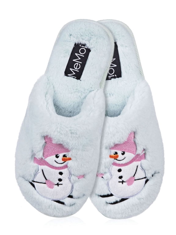 Women's Snowman Ski-Sons Hard Bottom Plush Slippers - Womens - Female