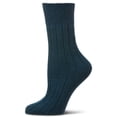 thumbnail image 1 of MeMoi Women's Soft & Snug Plush Ribbed Crew Sock - Womens - Female, One Size, Castlerock, 1 of 4