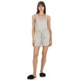 thumbnail image 1 of MeMoi Women's Soft Waffle Bamboo Blend Short Romper with Cinched Waist - Womens - Female, XL, Gray Heather, 1 of 3