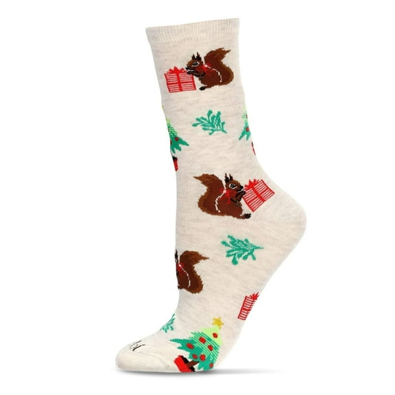 MeMoi Women's Squirrels Holiday Crew Socks - Mens - Male