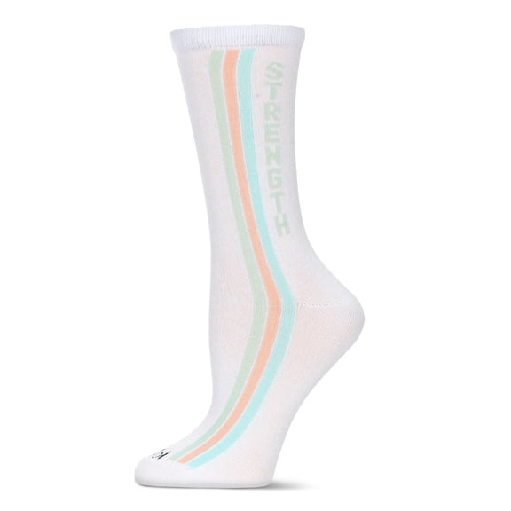 MeMoi Women's Strength Rayon From Bamboo Crew Socks - Womens - Female, 9-11, White