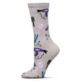thumbnail image 1 of MeMoi Women's Stylist Rayon From Bamboo Crew Socks - Womens - Female, 9-11, Ivory Heather, 1 of 3
