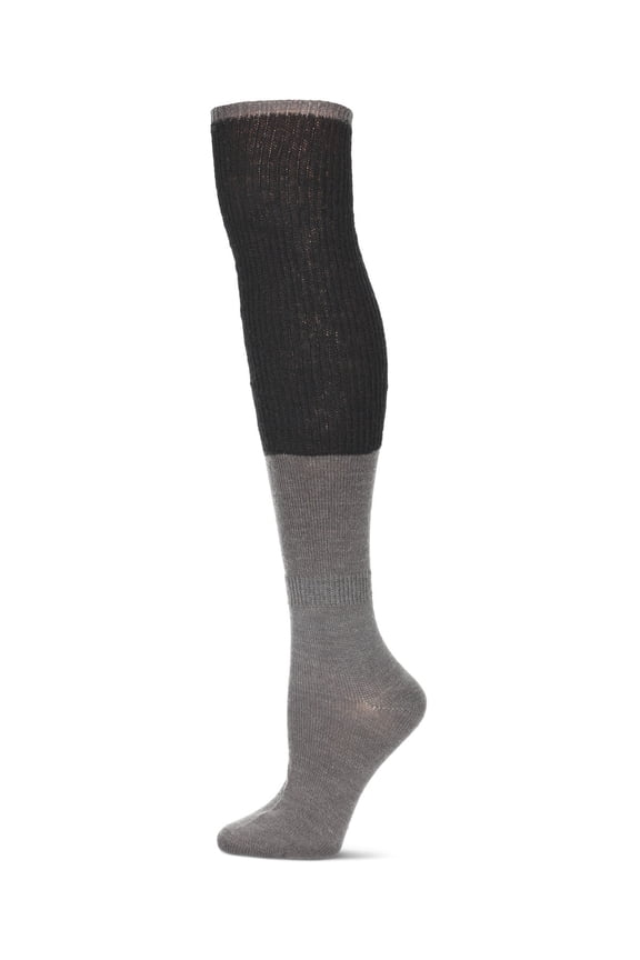 Women's Two Tone Ribbed Wool Over The Knee Socks - Mens - Male