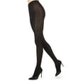 thumbnail image 1 of MeMoi Women's Ultra-Soft Basic Bamboo Blend Ribbed Tights - Womens - Female, Small/Medium, Black, 1 of 5