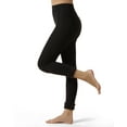 thumbnail image 1 of MeMoi Women's Velvety Plush Velour Leggings - Womens - Female, L-XL, Black, 1 of 4