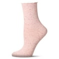 thumbnail image 1 of MeMoi Women's Vintage Ribbed Multi-Flecked Lettuce Edge Crew Sock - Womens - Female, 9-11, Moss, 1 of 11