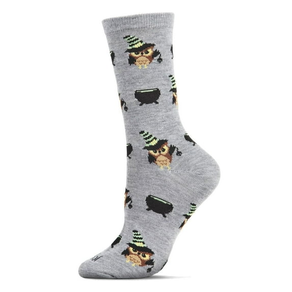 MeMoi Women's Witchy Owl Festive Crew Socks - Mens - Male