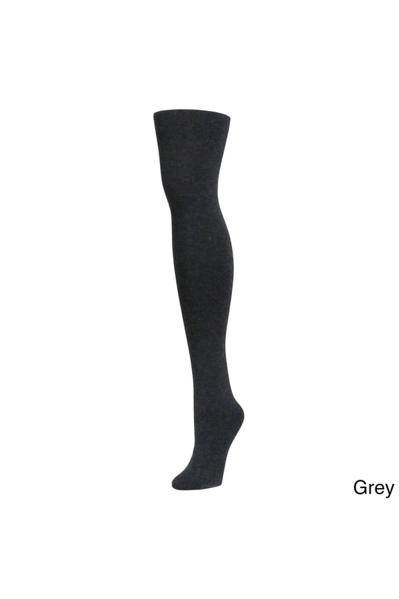 Shiny Cotton Blend Seamless Sweater Tights - Womens - Female (Small/Medium, Gray)