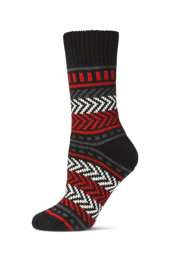 Zag Dash Chunky Knit Boot Socks - Womens - Female, One Size, Black