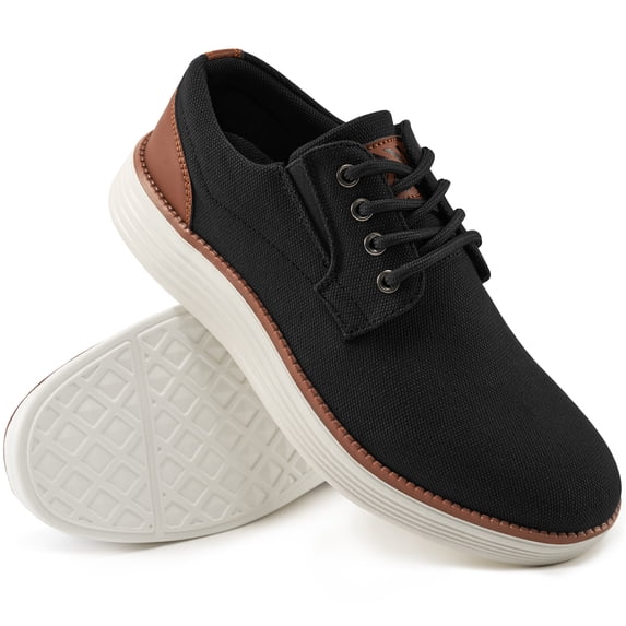 MeMoride Men's Casual Dress Sneakers Lace-Up Oxfords Business Mesh Breathable Walking Shoes for Work Business Office