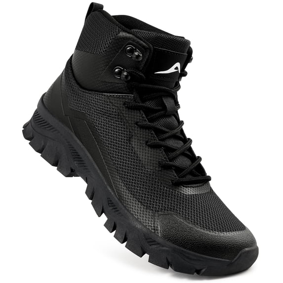 MeMoride Men's Hiking Boots Mid-Top Breathable Non-Slip Outdoor Trekking Shoes