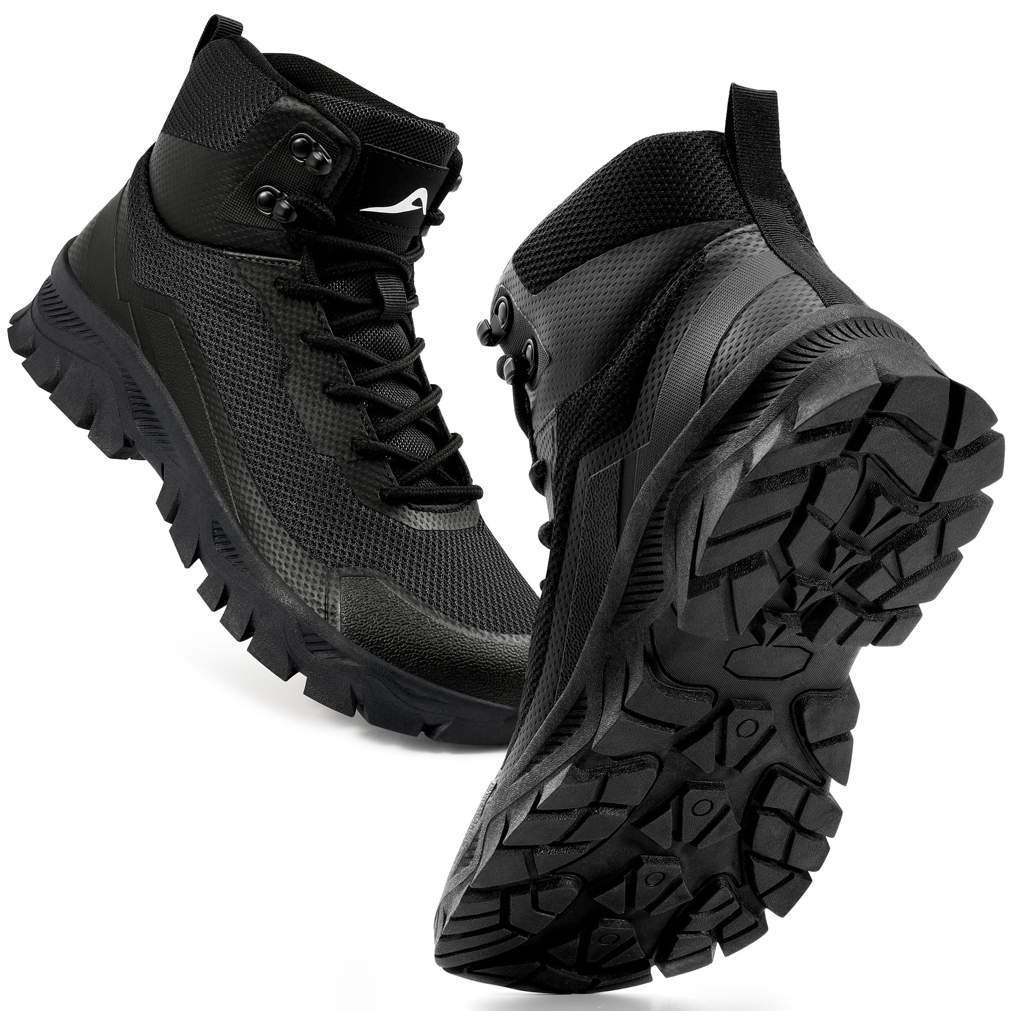 MeMoride Men's Hiking Boots Mid-Top Breathable Non-Slip Outdoor Trekking Shoes