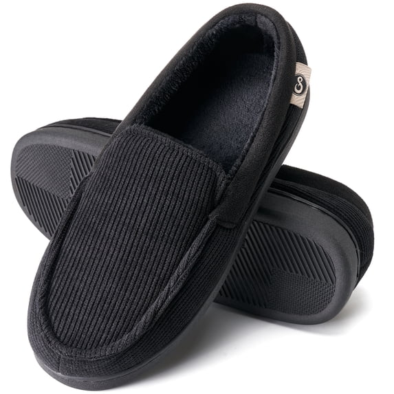 MeMoride Men's Moccasin Slippers Memory Foam House Shoes Indoor Outdoor Warm Loafer Slippers