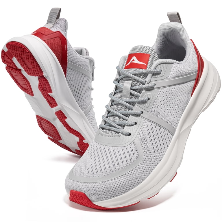 Athletic‎ Running Shoes Mesh Breathable Training Sneakers Grey & White Up To 57% Off on Mens Air Running Shoes Lightw... | Groupon  main image 4