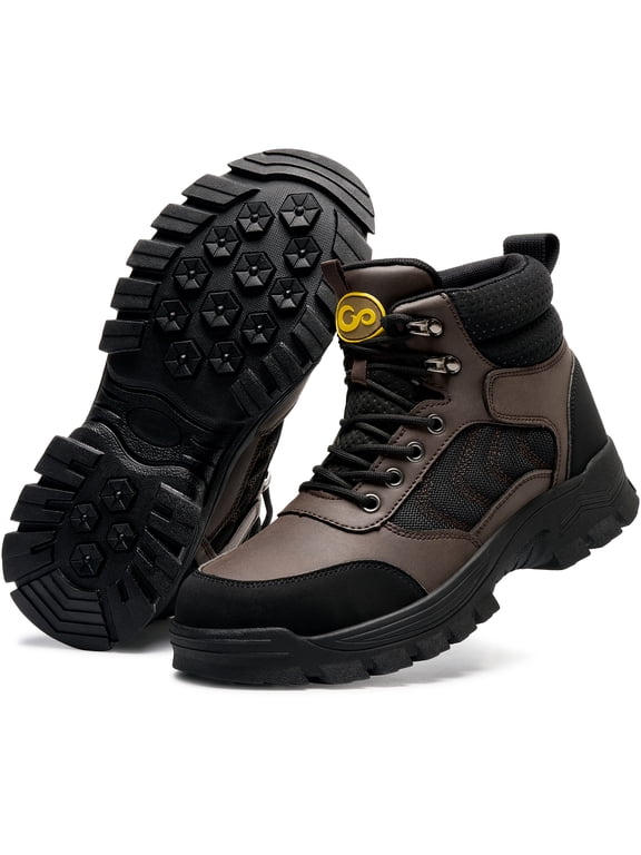 Men's Steel Toe Boots Anti-slip Comfort Work Safety Shoes for Building Industrial