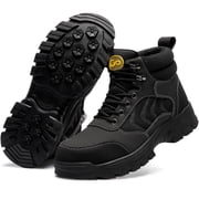 Men's Steel Toe Boots Anti-slip Comfort Work Safety Shoes for Building Industrial