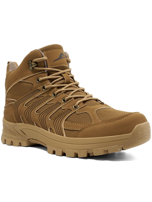 Men's Waterproof Hiking Boots Mid-Top Hiking Shoes for Outdoor Trailing Trekking Camping Walking Shoes