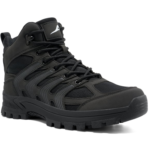 MeMoride Men's Waterproof Hiking Boots Mid-Top Hiking Shoes for Outdoor Trailing Trekking Camping Walking Shoes