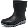 thumbnail image 1 of MeMoride Men's Waterproof Rain Boots Rubber Ankle Boots Garden Shoes Work Boots Outdoor, 1 of 8