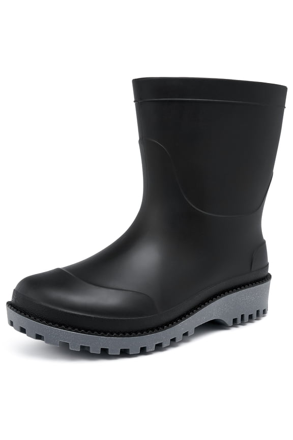 Men's Waterproof Rain Boots Rubber Ankle Boots Garden Shoes Work Boots Outdoor