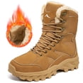 thumbnail image 1 of MeMoride Men's Winter Snow Boots Water Non Slip Warm Outdoor Boots Lightweight Comfortable Durable Hiking Shoes, 1 of 7