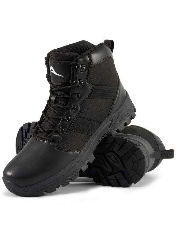 Mens Waterproof Hiking Boots Non-Slip Lightweight Mid Ankle Outdoor Work Trekking Shoes