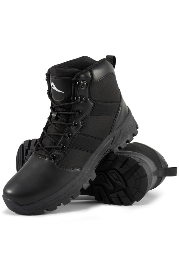 Men's Waterproof Hiking Boots Non-Slip Lightweight Mid Ankle Outdoor Work Trekking Shoes