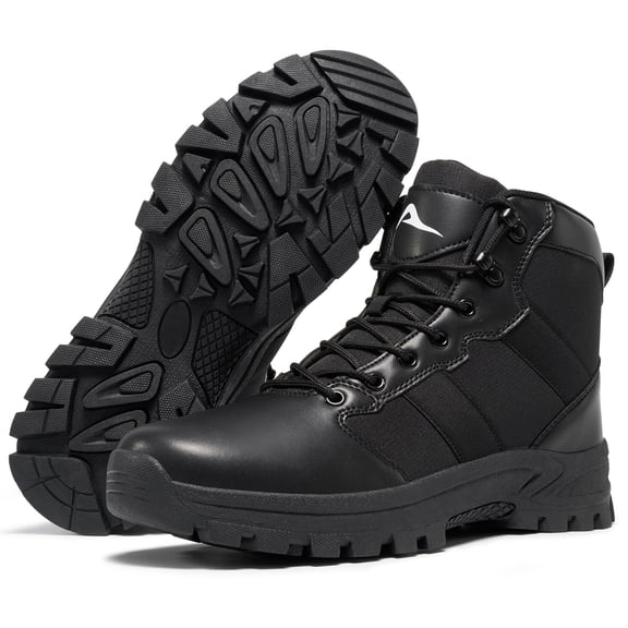 MeMoride Mens Waterproof Hiking Boots Non-Slip Lightweight Mid Ankle Outdoor Work Trekking Shoes