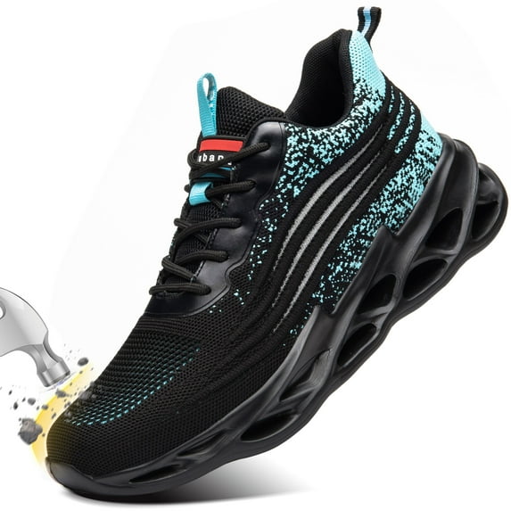 MeMoride Safety Shoes for Men Steel Toe Shoes Non-slip Puncture-proof Work Sneakers