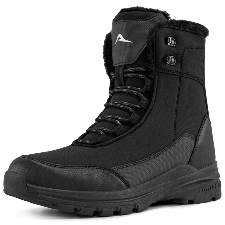 Ecetana Snow Boots for Men Winter Warm Fur Lined Ankle Boots  display picture 1