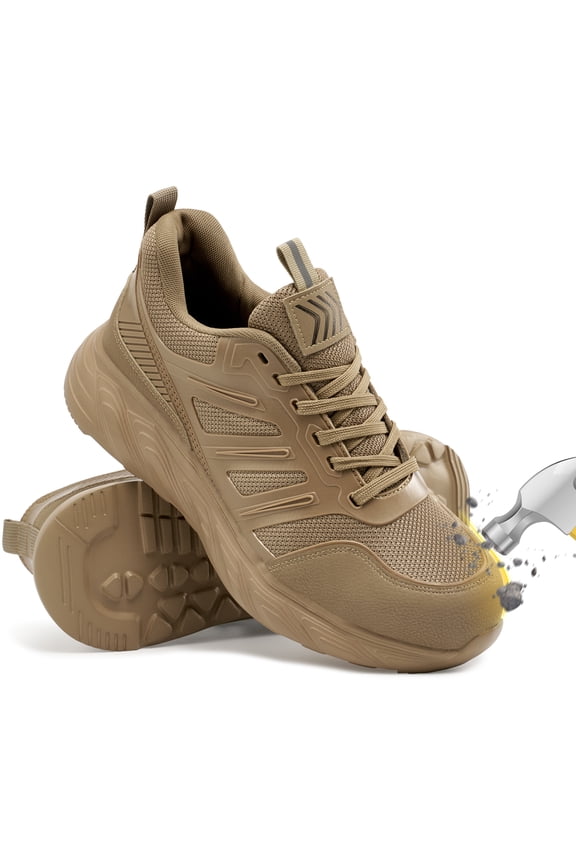 Steel Toe Shoes for Men Lightweight Work Shoes Slip Resistant Industrial Safety Shoes