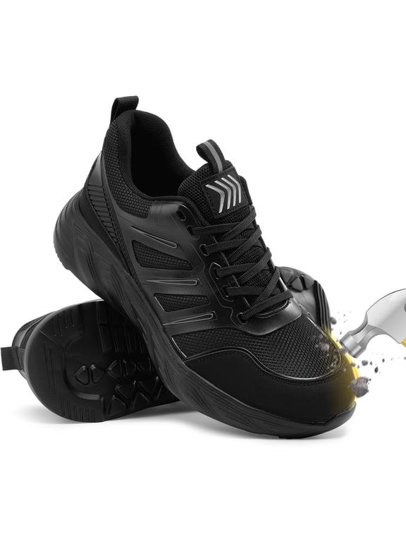 Steel Toe Shoes for Men Slip Resistant Safety Work Sneakers Comfortable Breathable for Industrial Construction