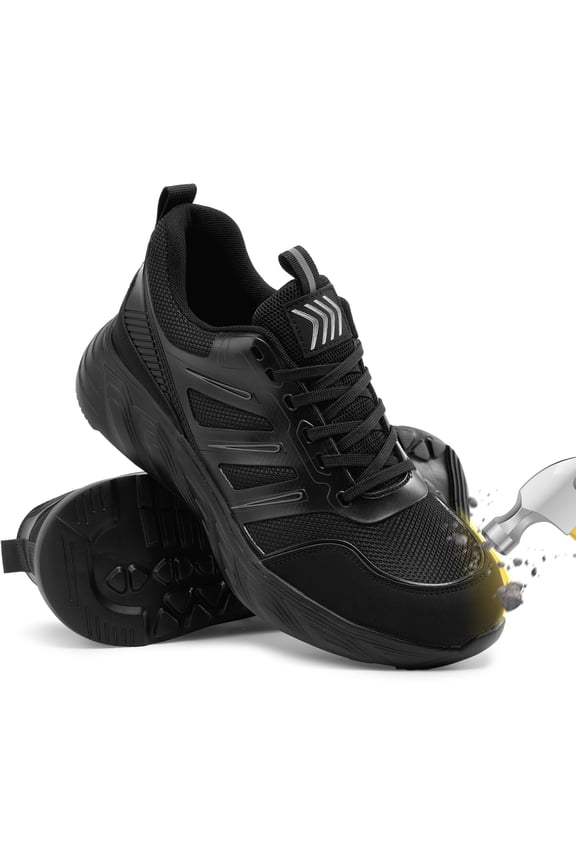 Steel Toe Shoes for Men Lightweight Work Shoes Slip Resistant Industrial Safety Shoes