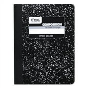 Mead 09910 9.75 in. x 7.5 in. Sheets Wide/Legal Rule Composition Book - Black Cover