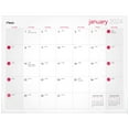 Mead 2024 Mini Monthly Desk Pad, 11" x 8 1/2", by Mead, White