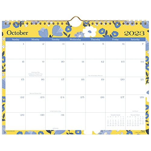 Mead 2024 Wall Calendar, Monthly, 11" x 81/2", Small, Caprice, Blue